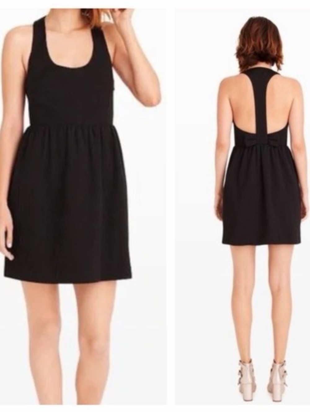NWT Club Monaco Black Raniko Back Bow Dress Size 00 (XS)